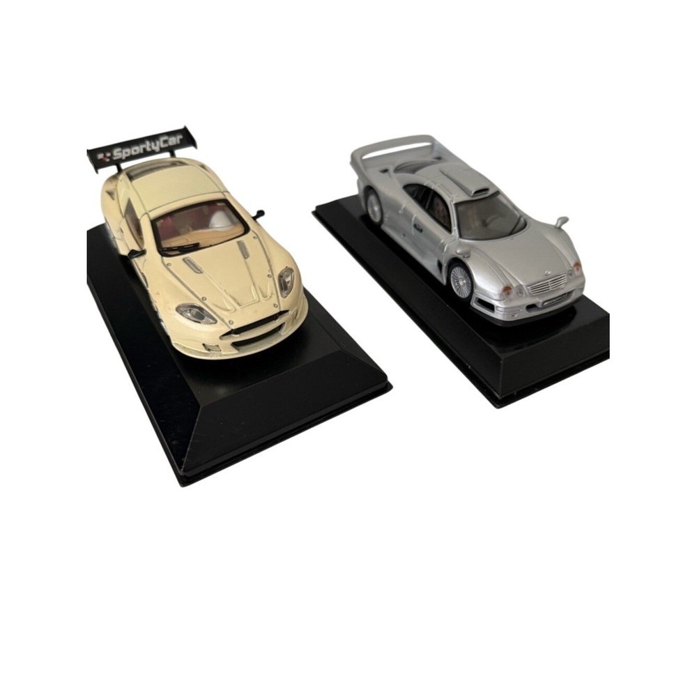 Set of 2 Model Cars Mercedes CLK-GTR & Aston Martin